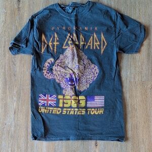 Def Leppard Pyromania Tour Kids T-Shirt - Black